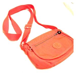 Neon Orange Kipling Small Crossbody